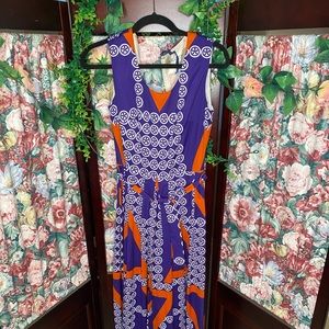 1970s printed jumpsuit set